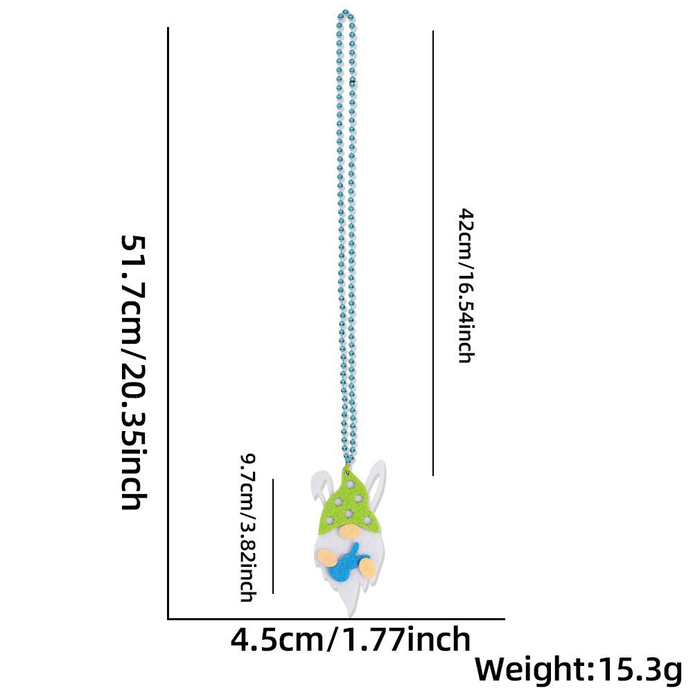 Wholesale Easter Party Dress Up Beaded Eggs Rabbit Carrot Bead Necklace ACC-NE-LiTa001