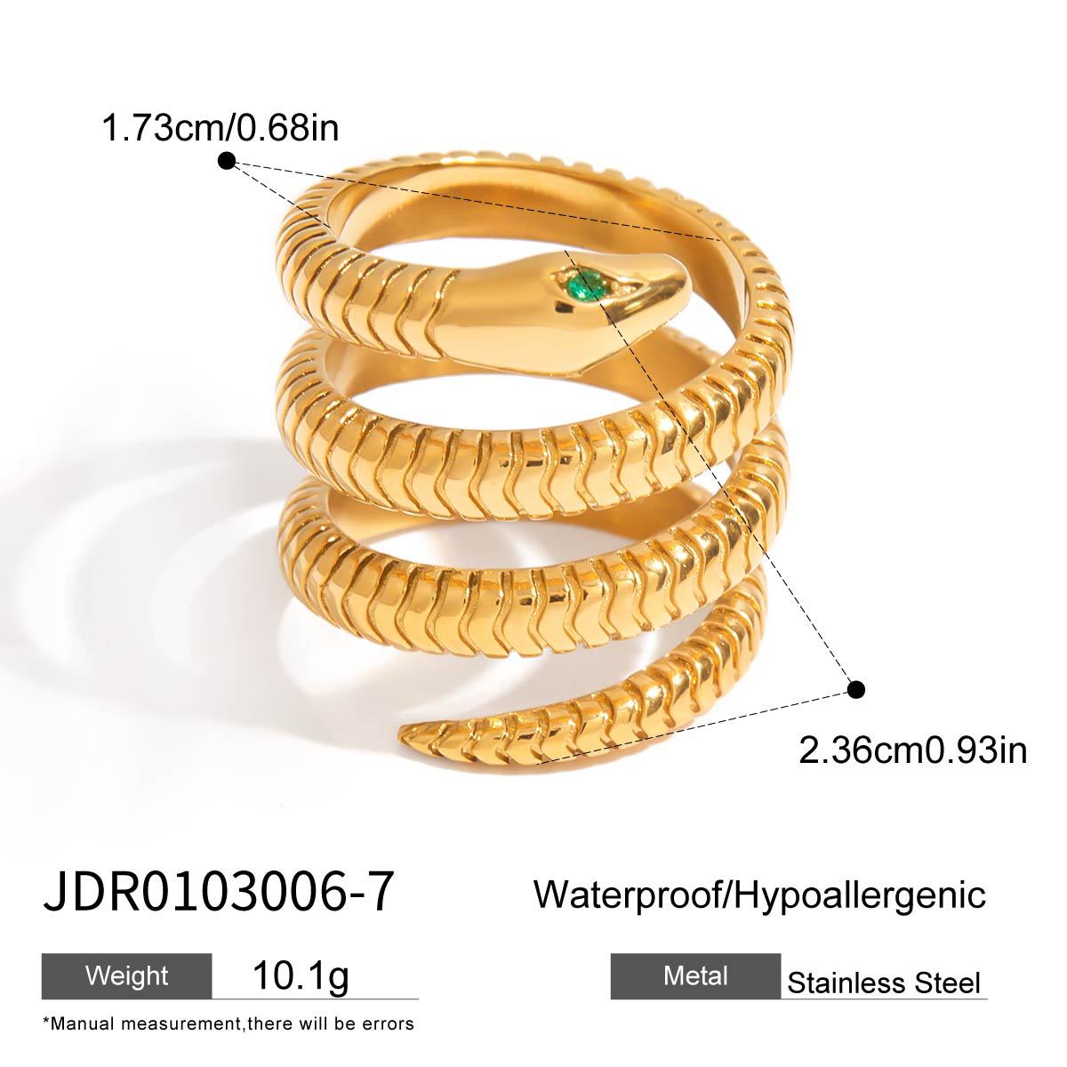 Wholesale  Zircon Ring Stainless Steel Non-Fading Jewelry