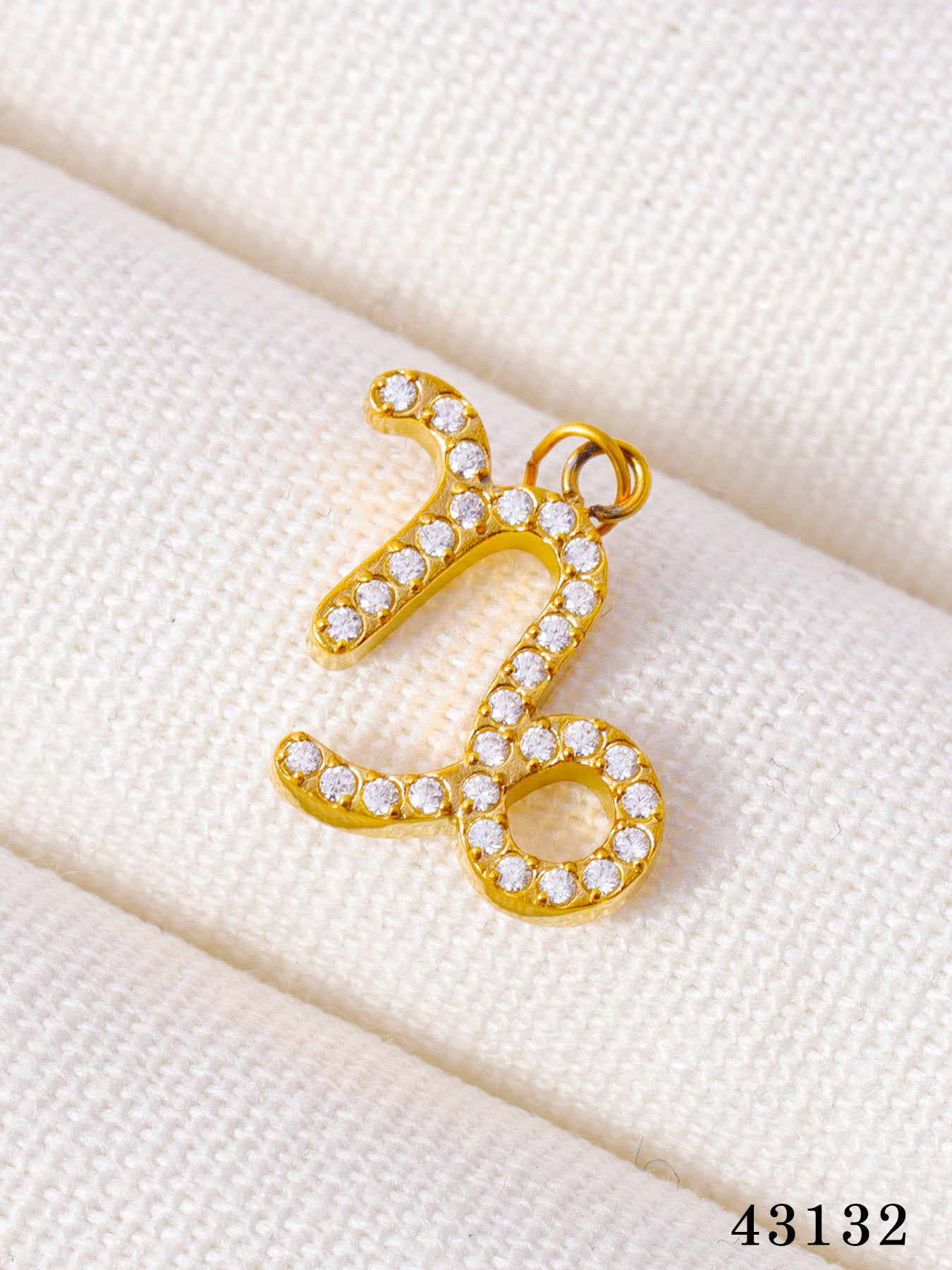 Wholesale Twelve Zodiac DIY stainless steel micro-inlaid diamond pendant