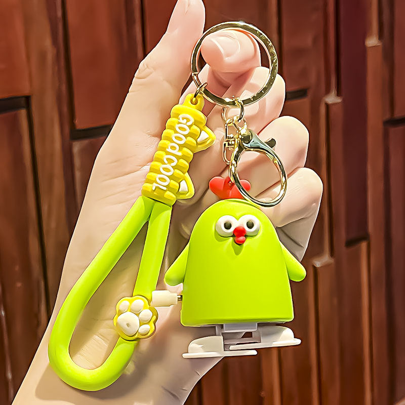 Wholesale Decompression Spring Chicken Plastic Keychain ACC-KC-Zhicheng002