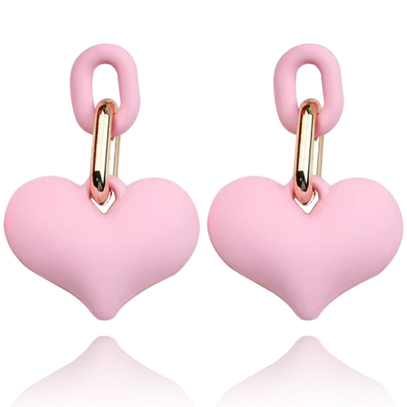 Wholesale  Mother's Day  Color Acrylic Love Earrings