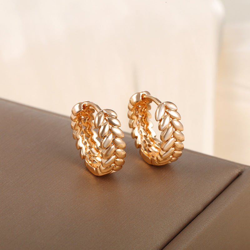 Wholesale  Geometric Round Zircon Ear Ring Earrings