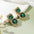 Wholesale green diamond flower lovely earrings
