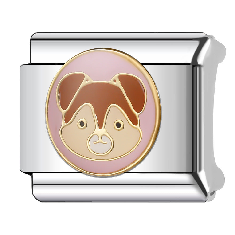 Wholesale Italian Charm Bracelet 9mm DIY Splicing Animal Style Stainless Steel Composable Bracelet