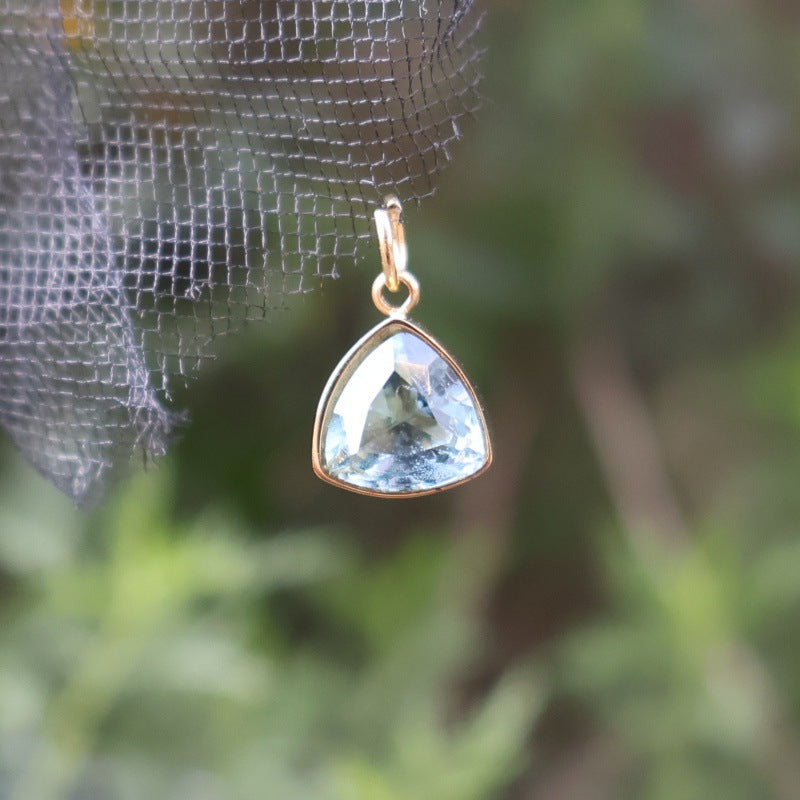 Wholesale DIY Stainless Steel December Birthstone Colored Zirconia Necklace