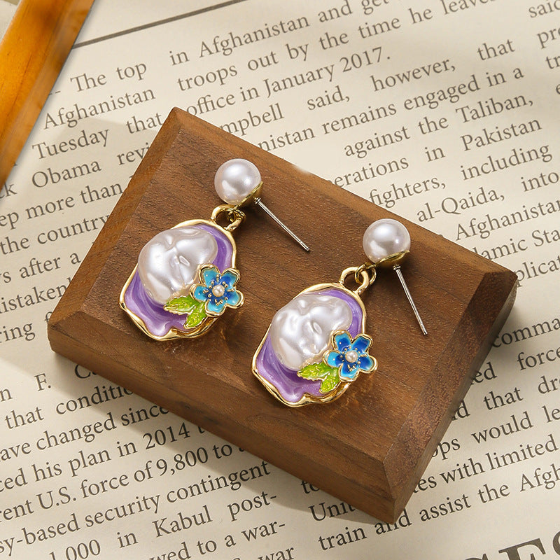 Wholesale Oil Painting Earrings Colorful Earrings