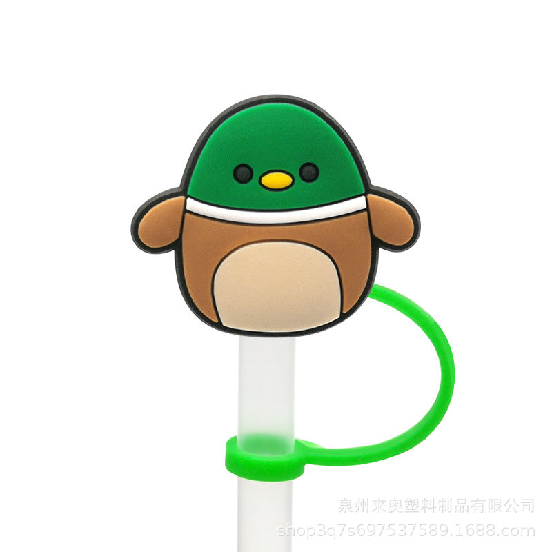 Wholesale 20PCS 7-8mm PVC Cute Doll Straw Tube Cap