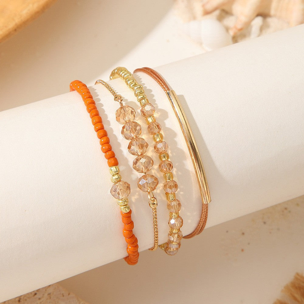 Wholesale Bohemian Summer Stackable Seed Bead Bracelet Colorful Beach Gift Fashion Accessory