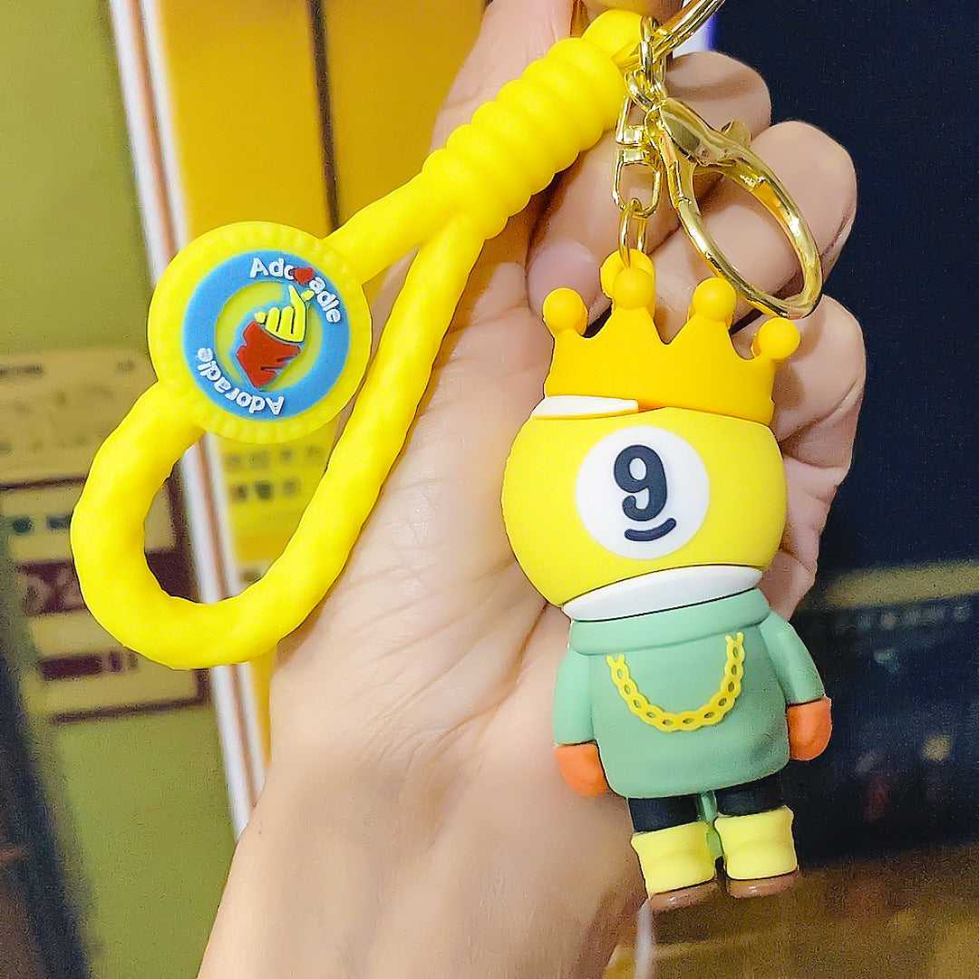 Wholesale cartoon billiard doll keychain