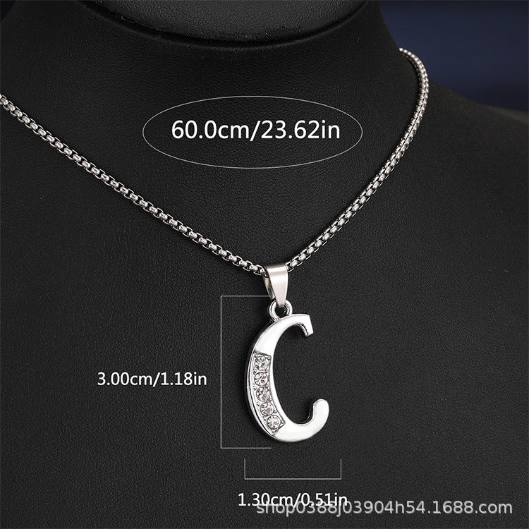 Wholesale  Titanium Steel English letter necklace