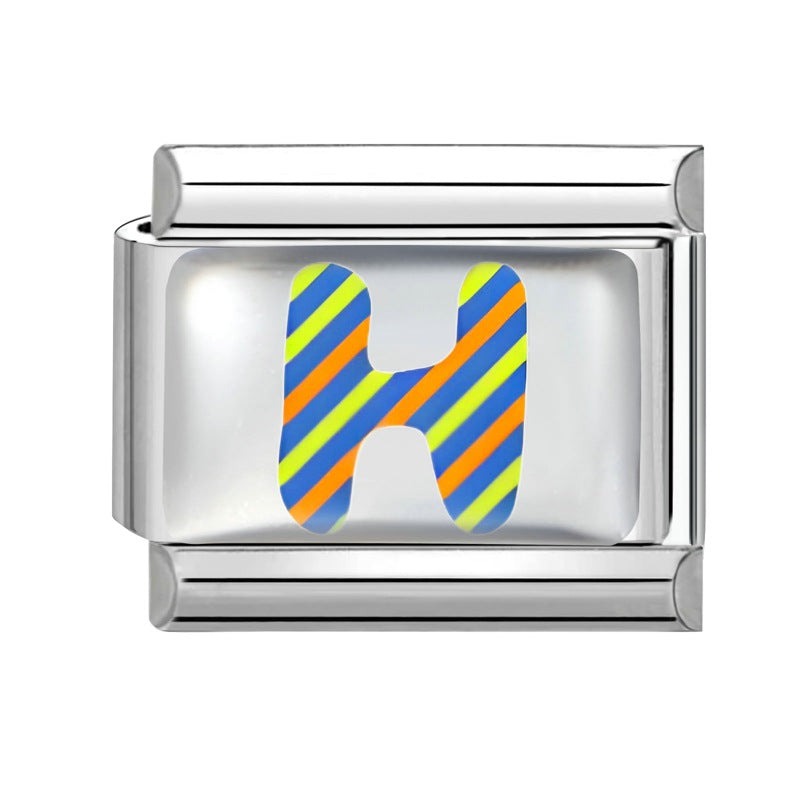 Wholesale 9mm Italian Charm Starter Bracelets DIY Letter Series Stainless Steel Composable Bracelet