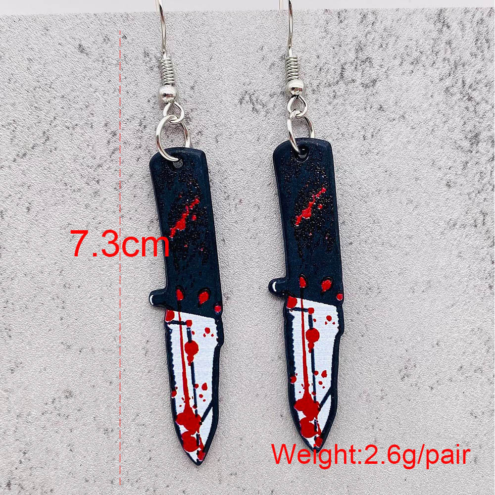 Wholesale  blood print acrylic earrings