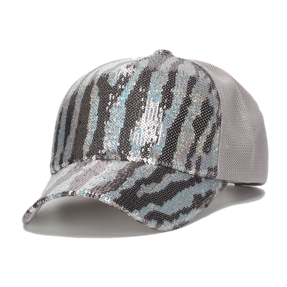 Wholesale Colorful Sequin Mesh Baseball Cap