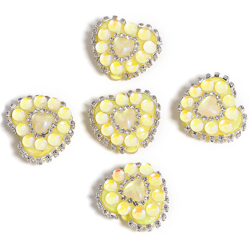 Wholesale of 5pcs Aurora Mermaid Love Beads Acrylic Water Diamond Beads ACC-BDS-BLG015