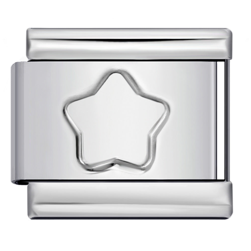 Wholesale  Italian Charm Bracelet 9mm DIY Gold and silver stamping Creative Stainless Steel Composable Bracelet