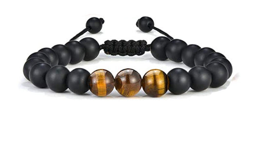 Wholesale Pink Zebra Flower Purple Emperor Pine Black Frosted Tiger Eye Cross Braided Bracelet ACC-BT-zhixiang005