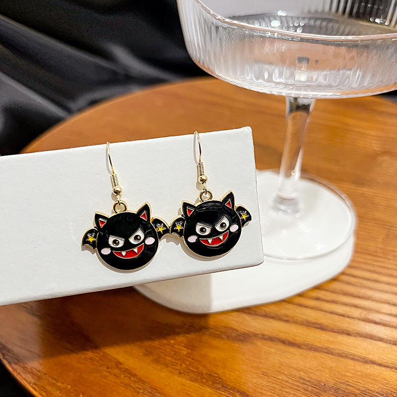 Wholesale Halloween Pumpkin Head Little Devil Earrings ACC-ES-MDD045