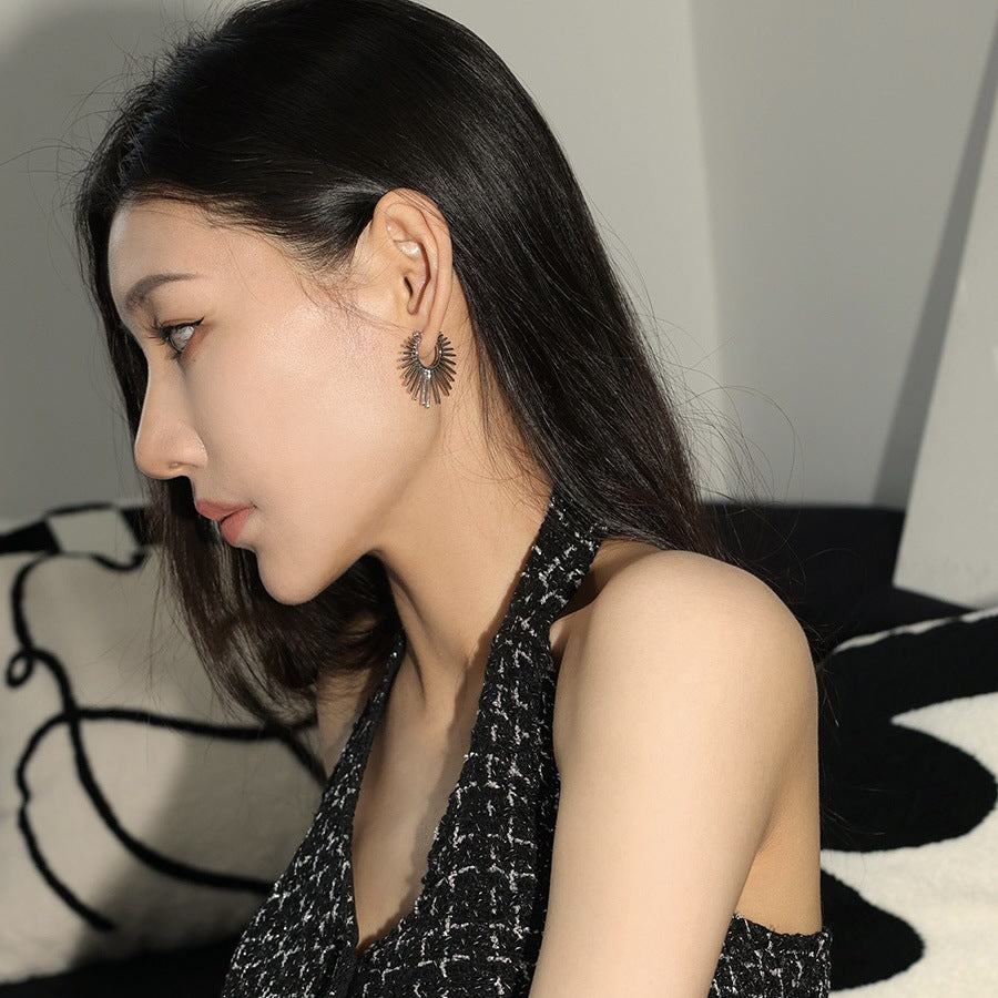 Wholesale 18K Gold Sunflower Earrings ACC-ES-Miye009