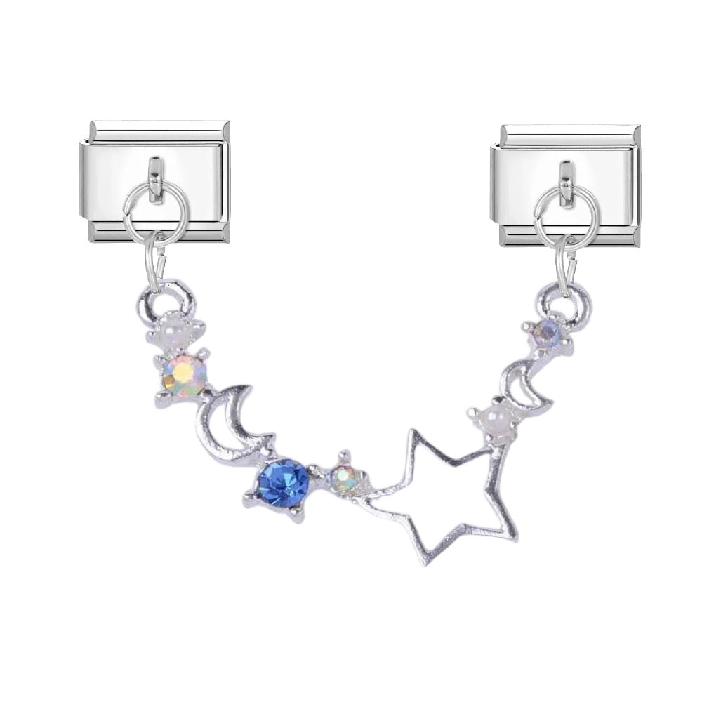 Wholesale Star Moon Crystal Charm Bracelet DIY Set - Stylish Fashion Accessory for Everyday Wear or Gift