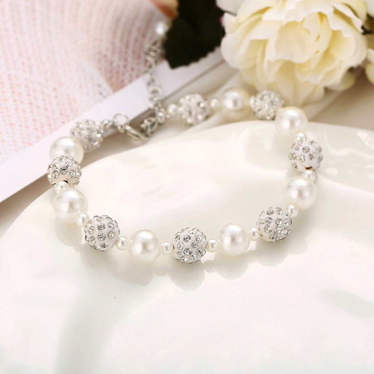Wholesale Diamond Pearl Bracelets ACC-BT-Yima015