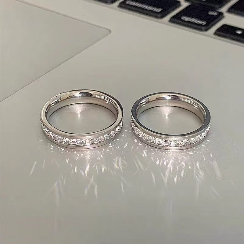 Wholesale Starry Sky Geometric Couple Ring Titanium Steel Trendy Fashion Accessory For Boutique Resale