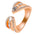 Wholesale  rose gold open  geometric index finger ring