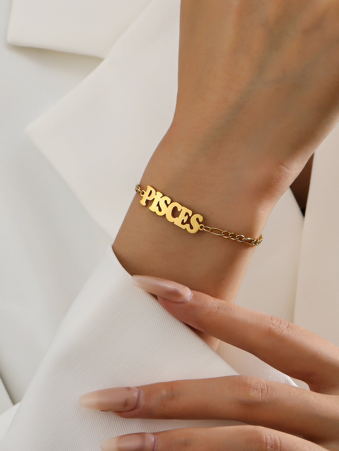 Wholesale Electroplated Alloy Zodiac Letter Bracelet Women S Contion Gift Jewelry Accessory