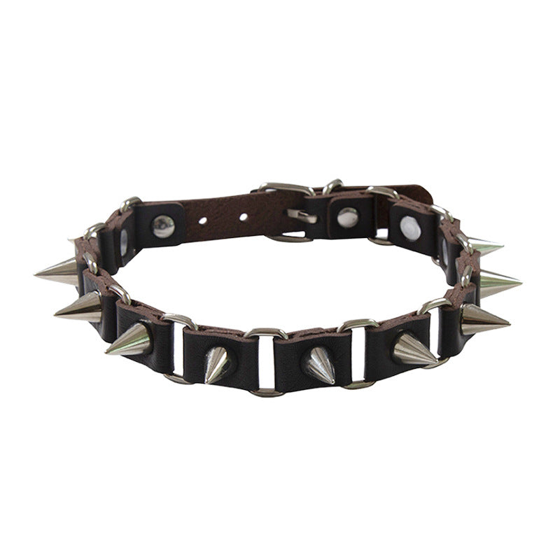 Wholesale Spiked Rivet Collar Punk Clavicle Chain Choker Necklace ACC-NE-Jinl005