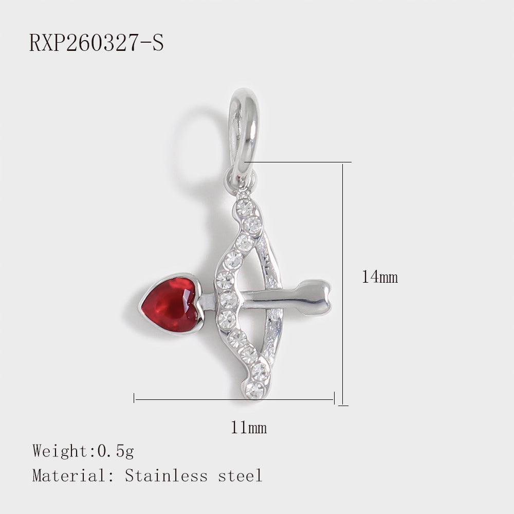 Wholesale Stainless Steel Lucky Dice Four-Leaf Clover Pendant - Gold Electroplated DIY Fashion Accessory