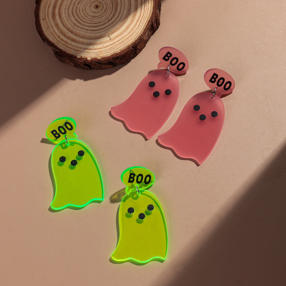 Wholesale Halloween Carnival Party Ghost Earrings Acrylic  Earrings