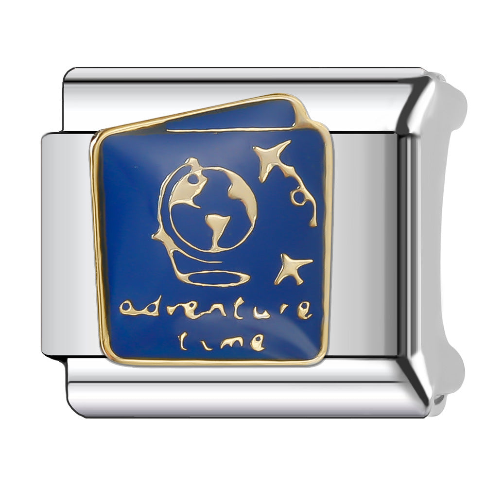 Wholesale Italian Charm Bracelet 9mm DIY Splicing Stainless Steel Christmas Elements Composable Bracelet