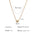 Wholesale Stainless Steel Necklace Plated 18K Gold Fashion Simple Bead Chain Sunflower Zircon Necklace
