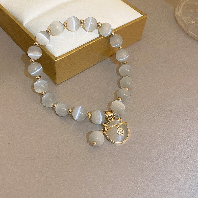 Wholesale Opal Pearl Flower Love Bracelet Adjustable Bracelet Heart Bracelets ACC-BT-Weim001