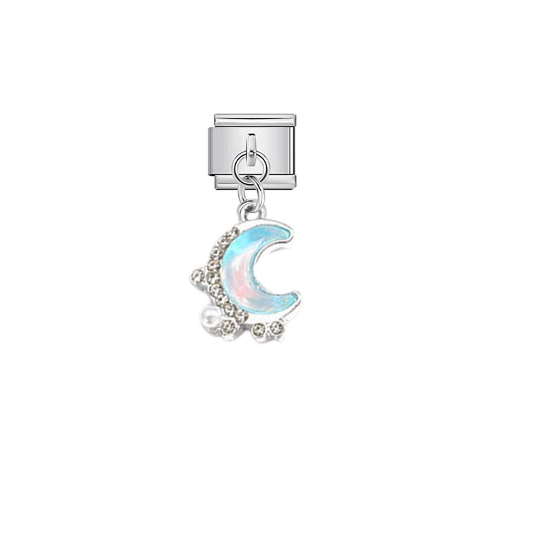Wholesale Ocean Themed Italian Style DIY Pendant and Bracelet Kit Sweet Painted Stainless Steel Fashion Accessory for Everyday Wear
