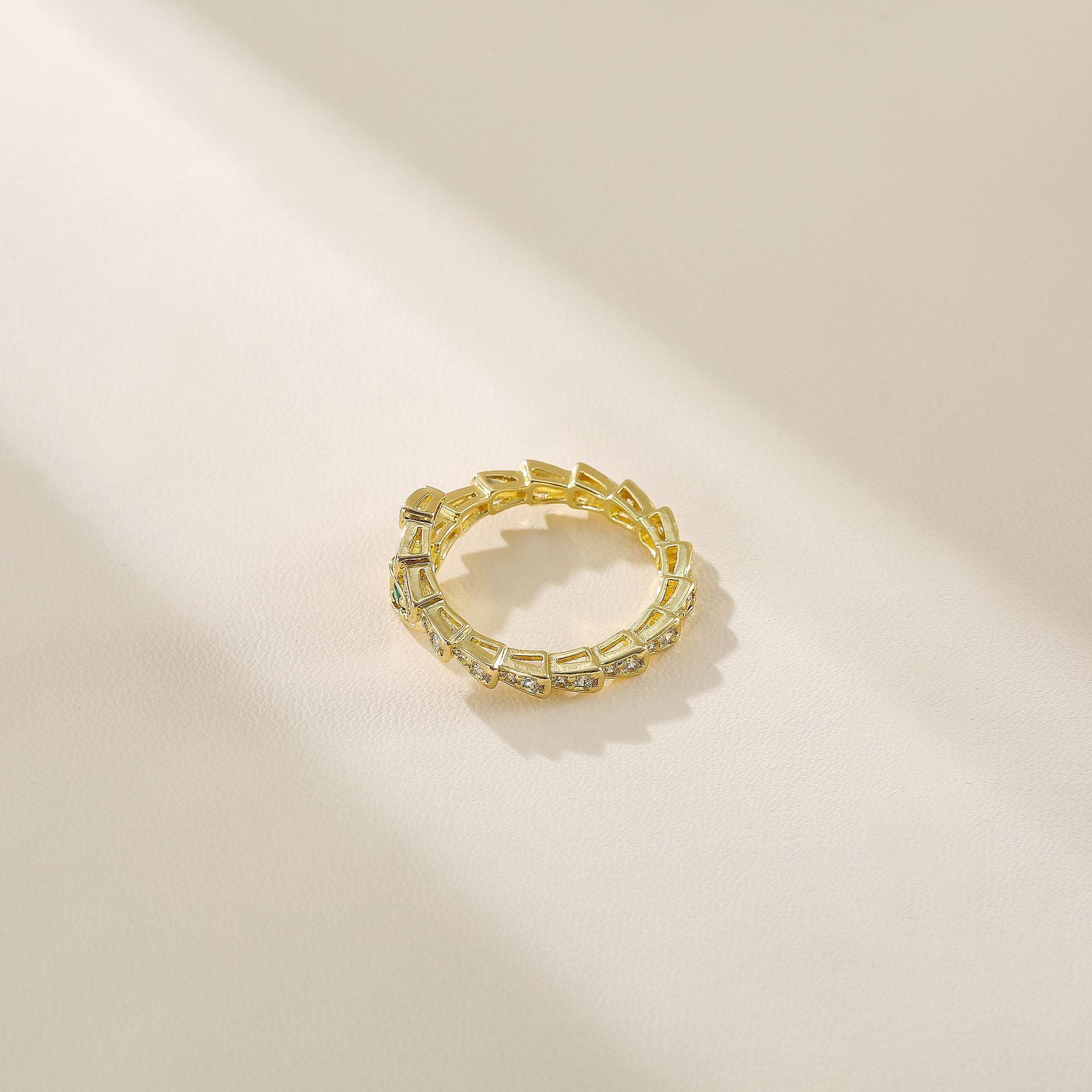 Wholesale  Copper Zircon Snake Ring