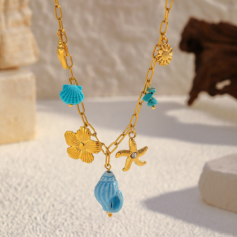 Wholesale Ocean Style Series Stainless Steel Necklace