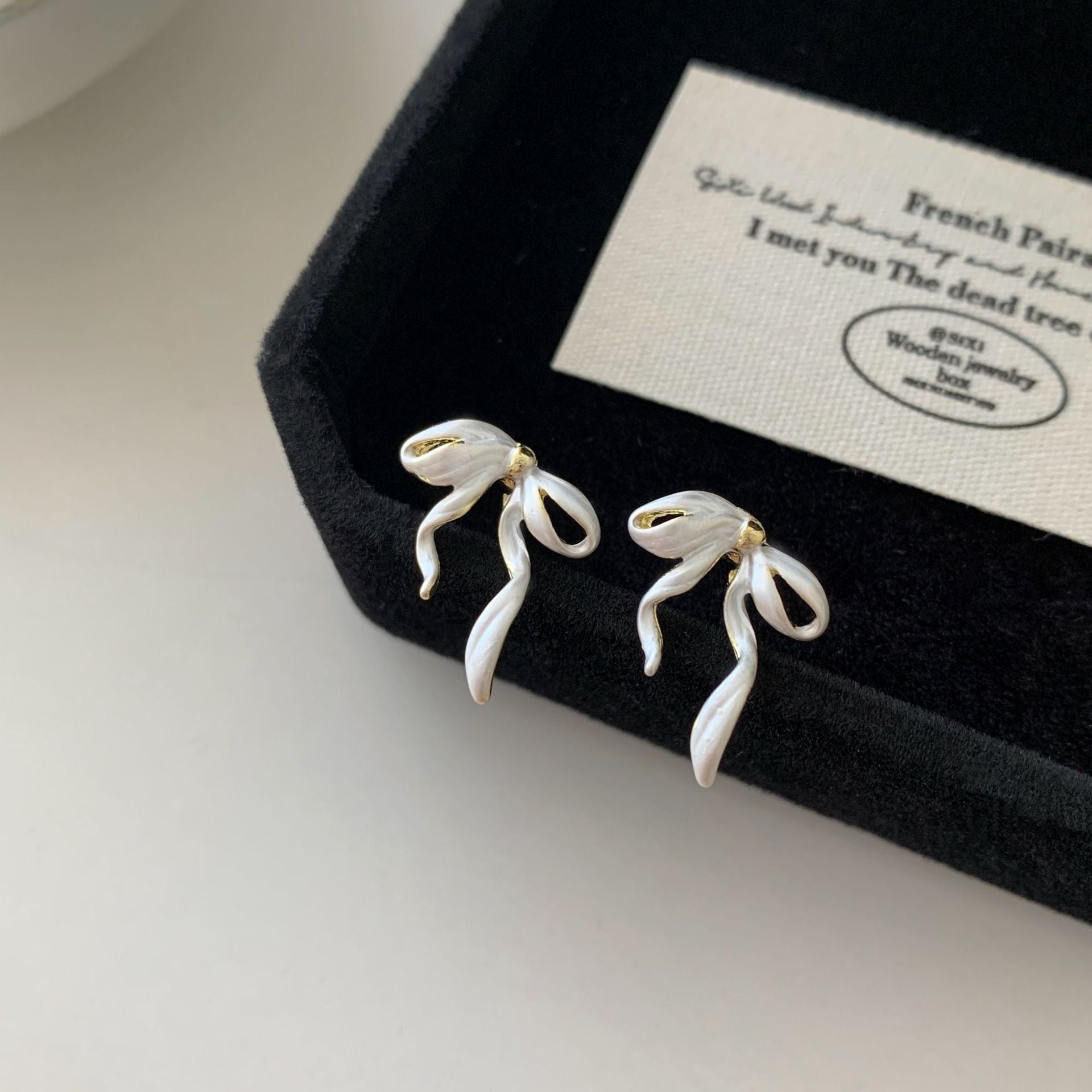 Wholesale Bow Tassel Earrings Silver Long Earrings