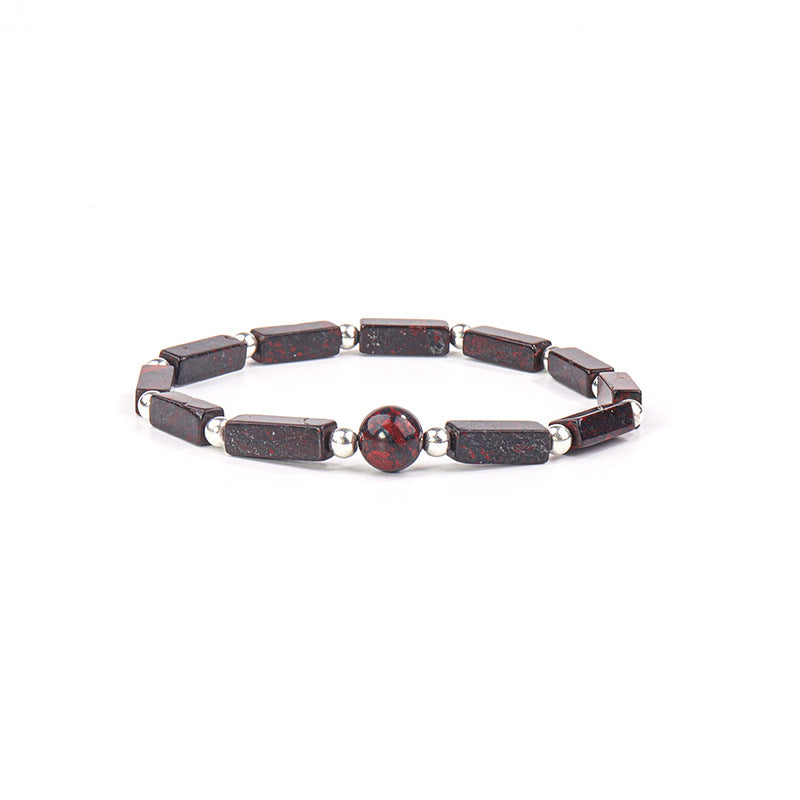 Wholesale Tiger Eye Natural Amethyst Square Bead Bracelet