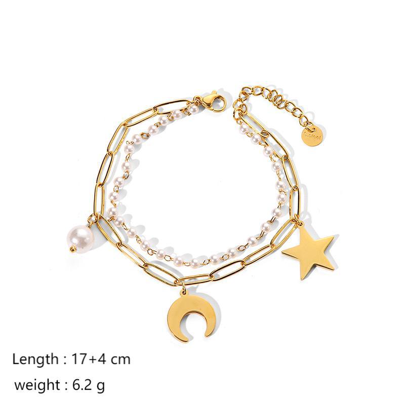 Wholesale Moon Cross Chain
Stainless Steel Bracelet