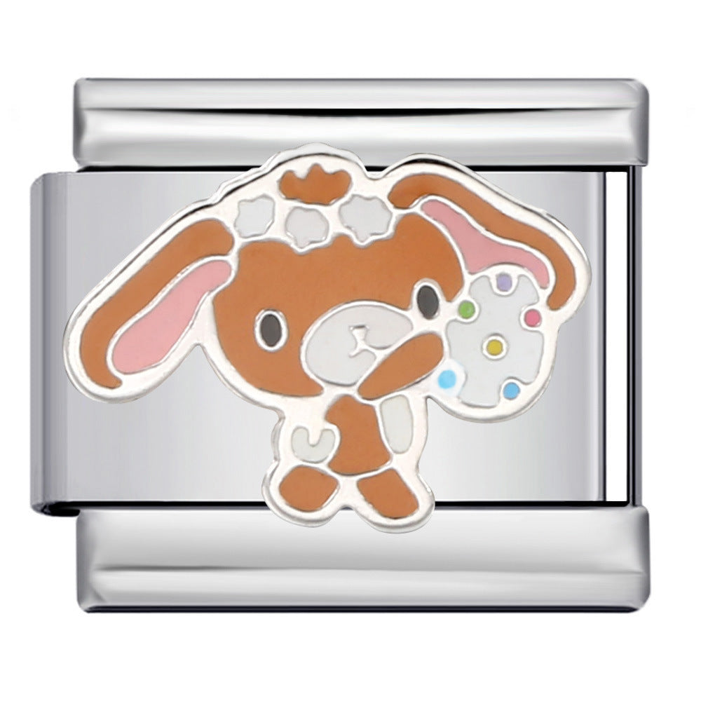 Wholesale 5pcs Italian Charm Bracelet 9mm DIY Splicing Cute Creative Stainless Steel Composable Bracelet