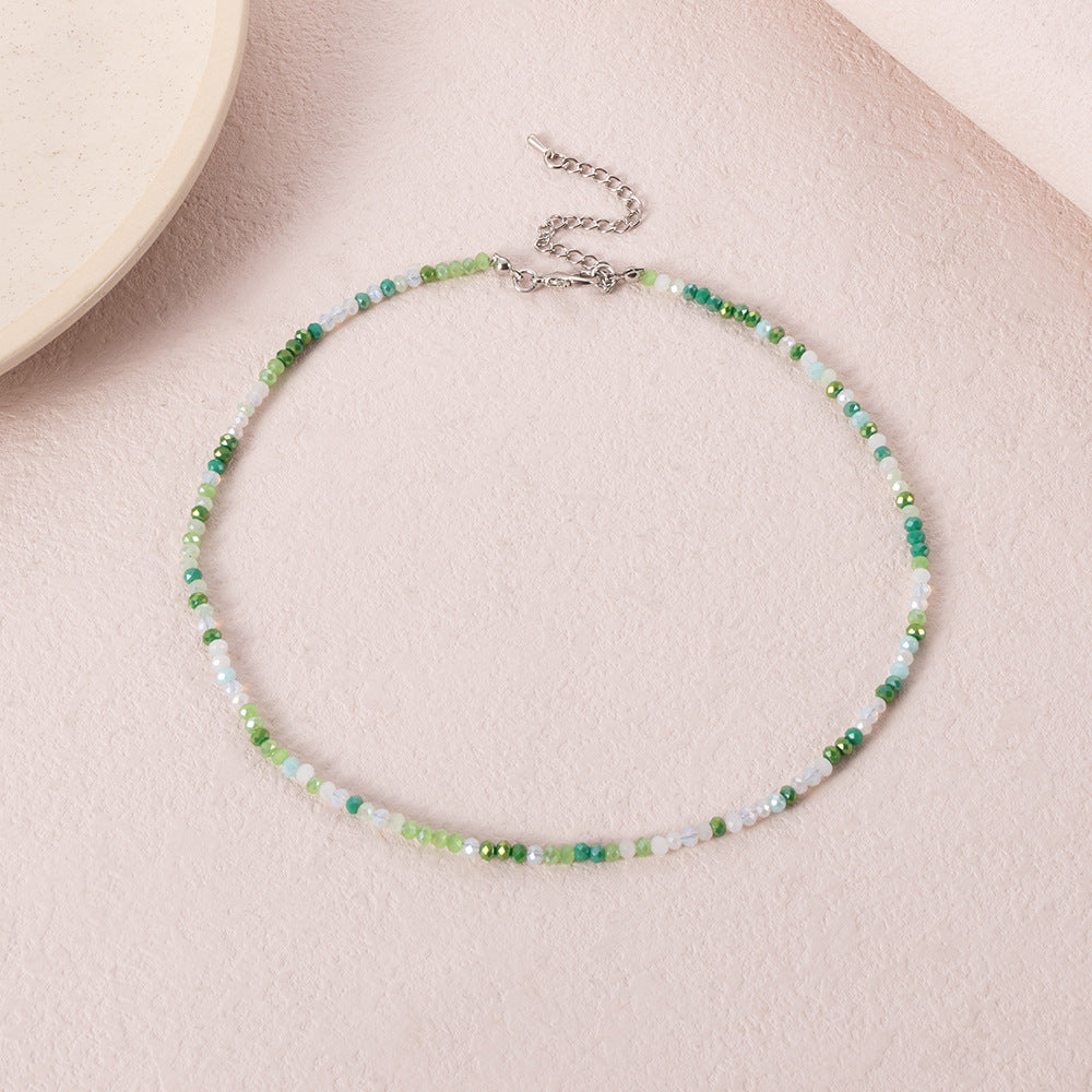 Wholesale Bohemian Short Necklace Handmade Fashion Creative Color Rice Bead Necklace