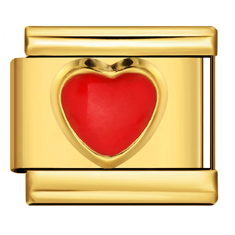 Wholesale  Italian Charm Bracelet 9mm DIY Gold and silver stamping Creative Stainless Steel Composable Bracelet