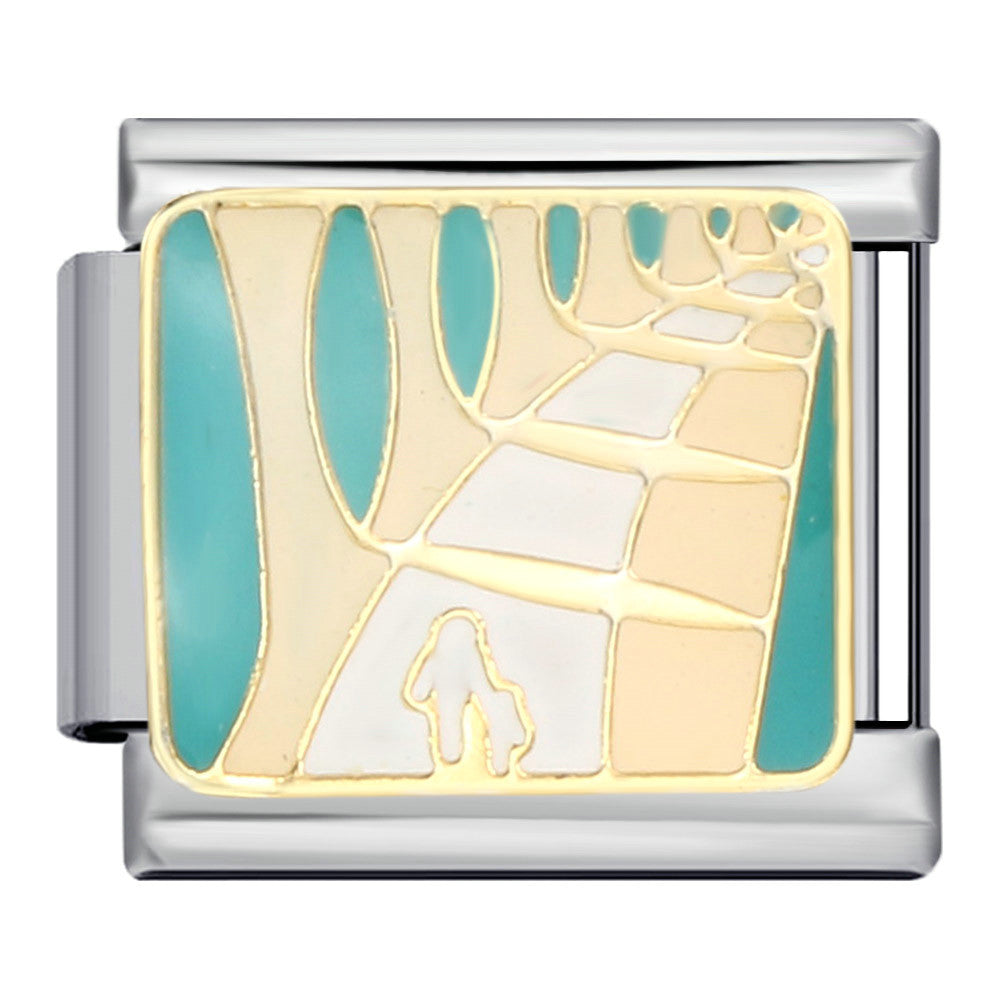 Wholesale Italian Charm Bracelet Gold Plated Oil Drop DIY WeldingStainless Steel Composable Bracelet