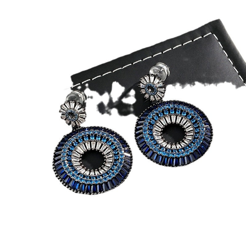 Wholesale  Fashion Elegant Zircon Gradient Female Earrings