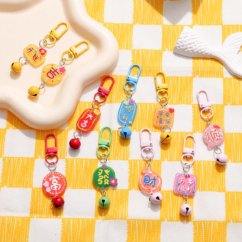 Wholesale Acrylic Festive Blessing Plaque Bag Charm Decorative Accessory for Resale