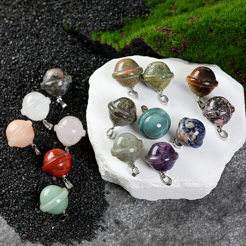 Wholesale  Galaxy Planet Three-dimensional  Stone Necklace  Pendant