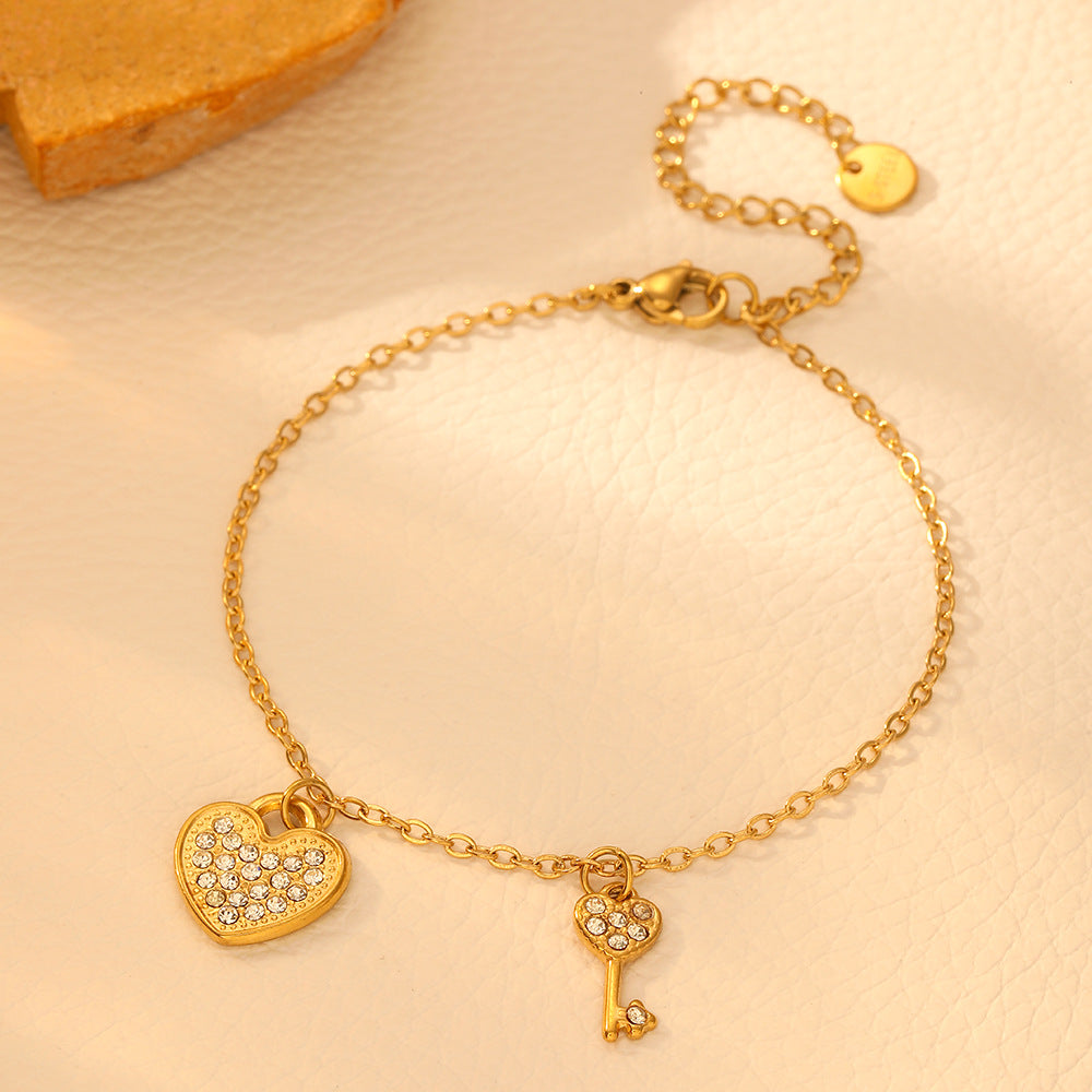 Wholesale Titanium Steel Bracelets Heart Bracelets