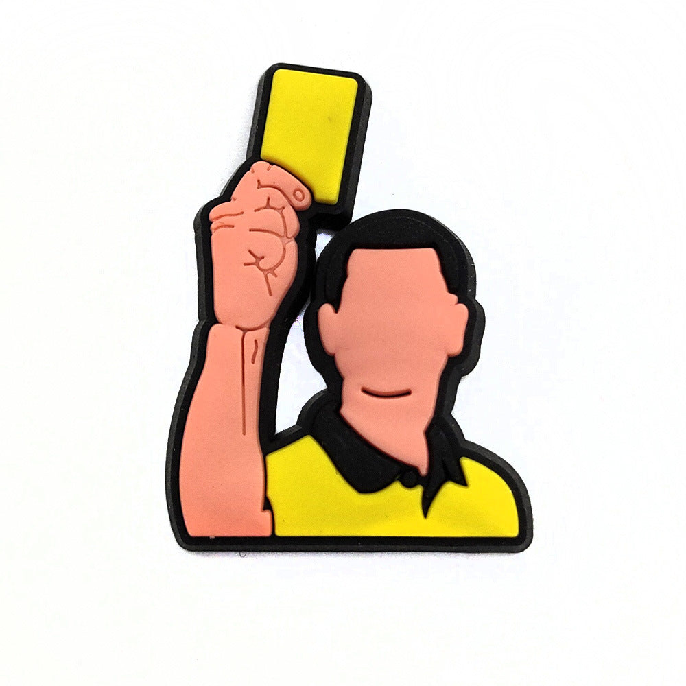 Wholesale 10pcs Football Sports Series Hole Shoe Flower Buckle Shoes Charms