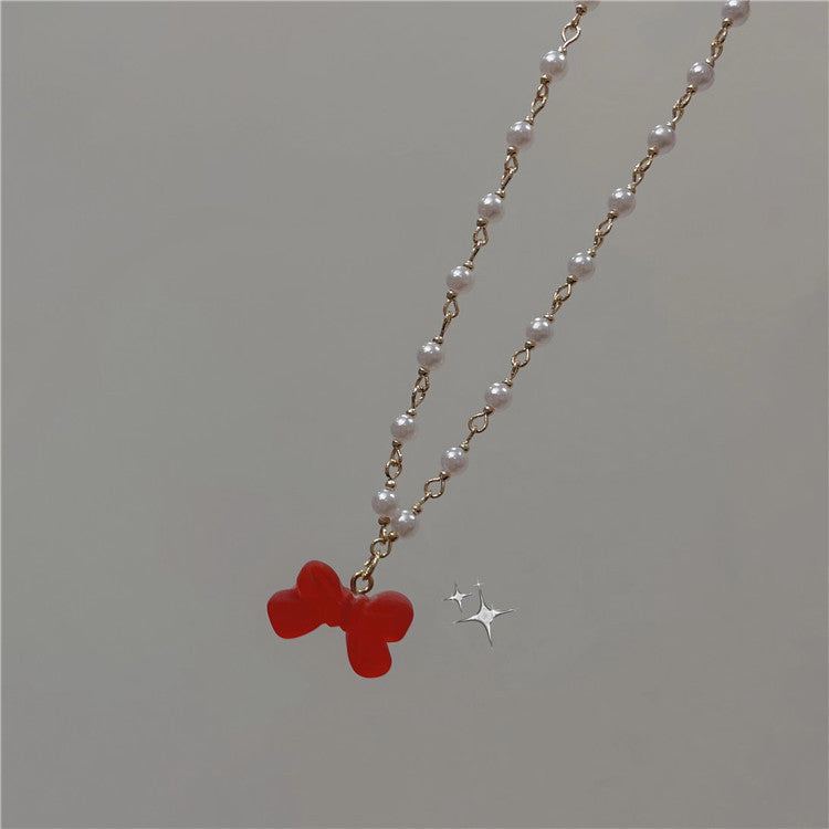 Wholesale  Retro Color Beaded Flower Necklace