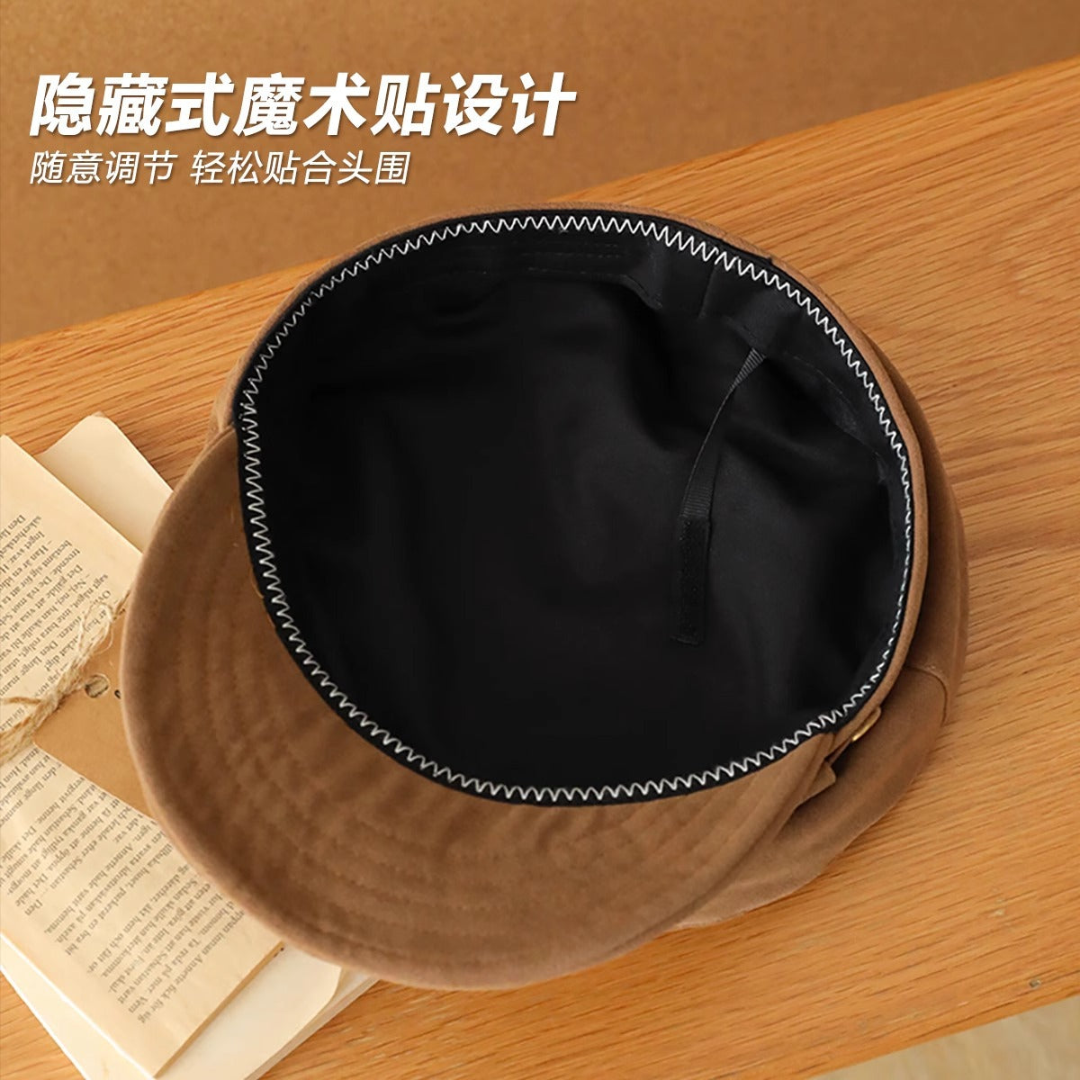 Wholesale retro British style flat top navy hat octagonal hat